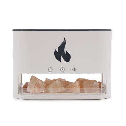 Difusor de Aroma Blaze - Cámara de Sal del Himalaya - USB-C - Efecto Llama (Sal incluida)