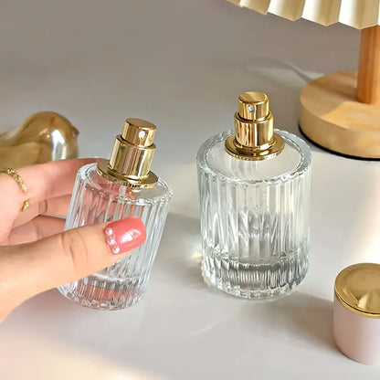 Frascos de vidrio para perfume con pulveridaor y tapa azul 50 ml