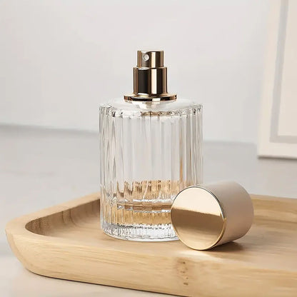 Frascos de vidrio para perfume con pulveridaor y tapa azul 50 ml